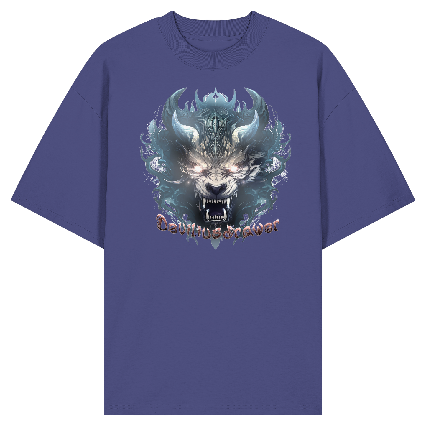 Deviliusdrawer Water Horn Tiger - Organic Oversize Shirt