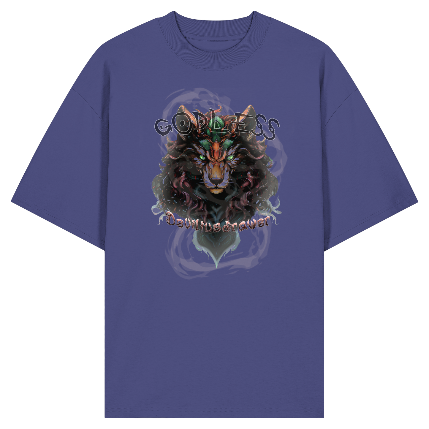 Deviliusdrawer Godless Wolf - Organic Oversize Shirt