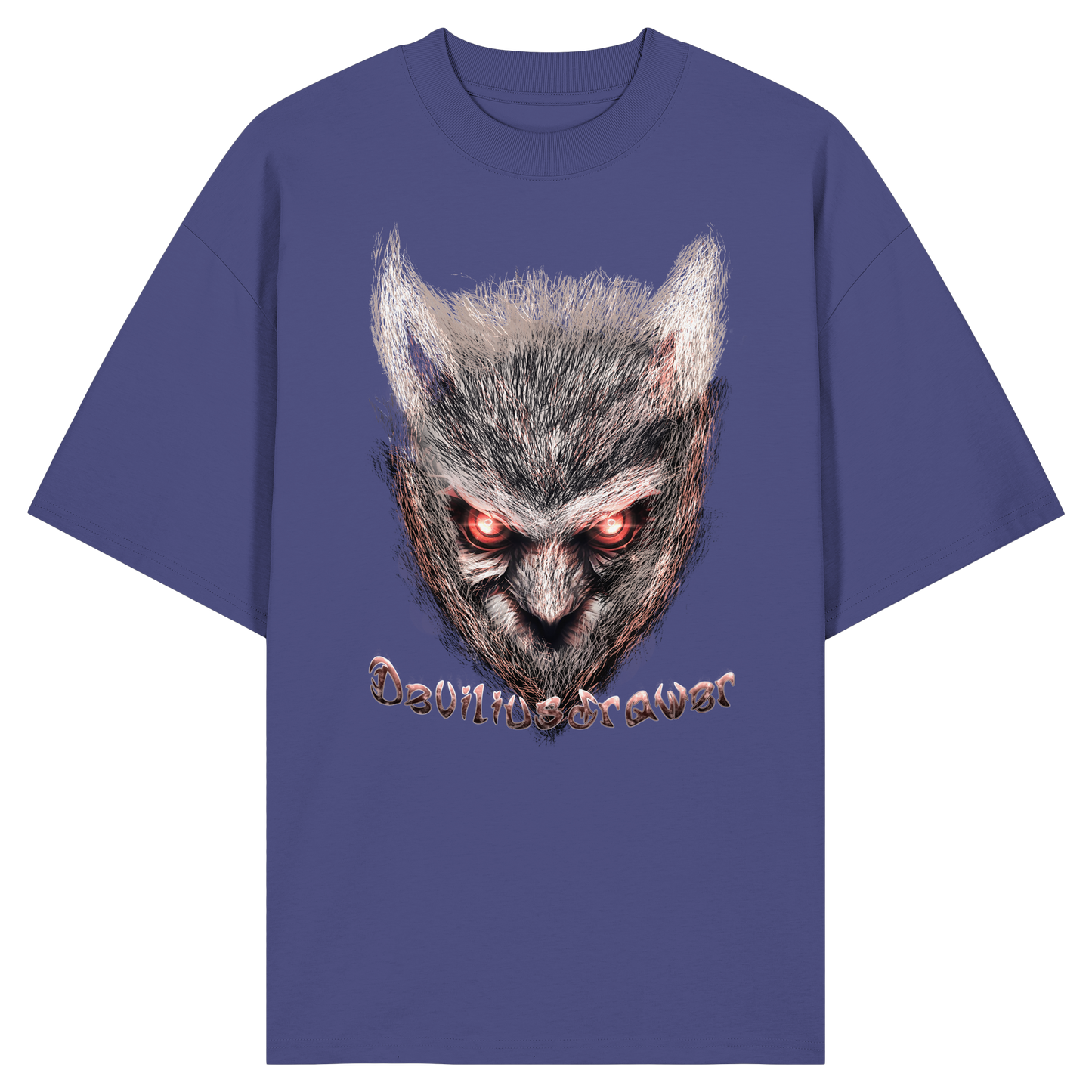 Deviliusdrawer Red Eyed Owl - Organic Oversize Shirt