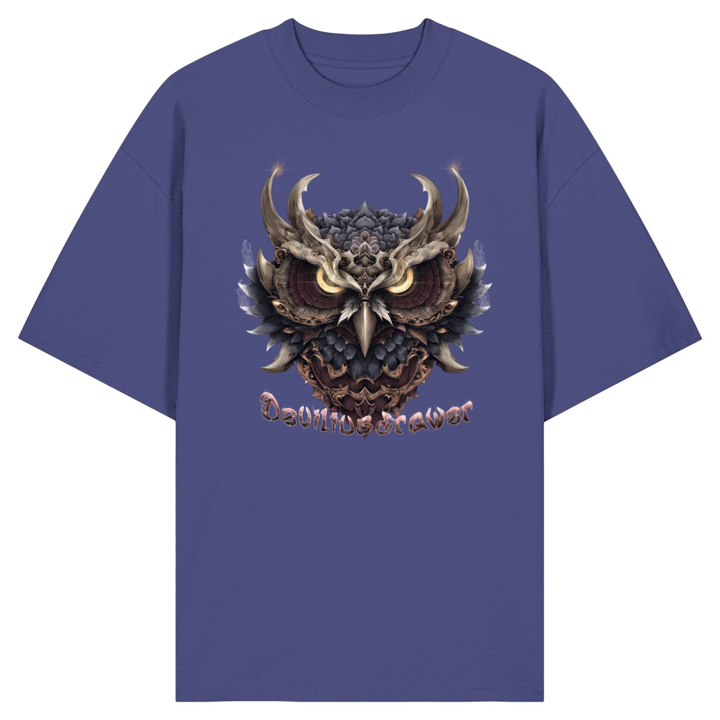 Deviliusdrawer Golden Owl - Organic Oversize Shirt