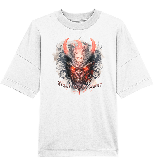Deviliusdrawer Red Horn Devil - Organic Oversize Shirt