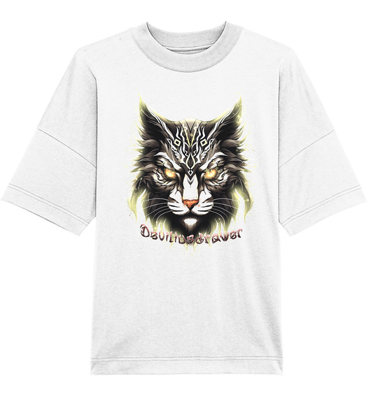 Deviliusdrawer Golden Cat - Organic Oversize Shirt