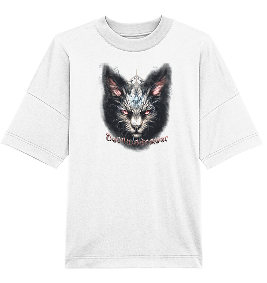Deviliusdrawer Myshtical Redeyed Cat - Organic Oversize Shirt