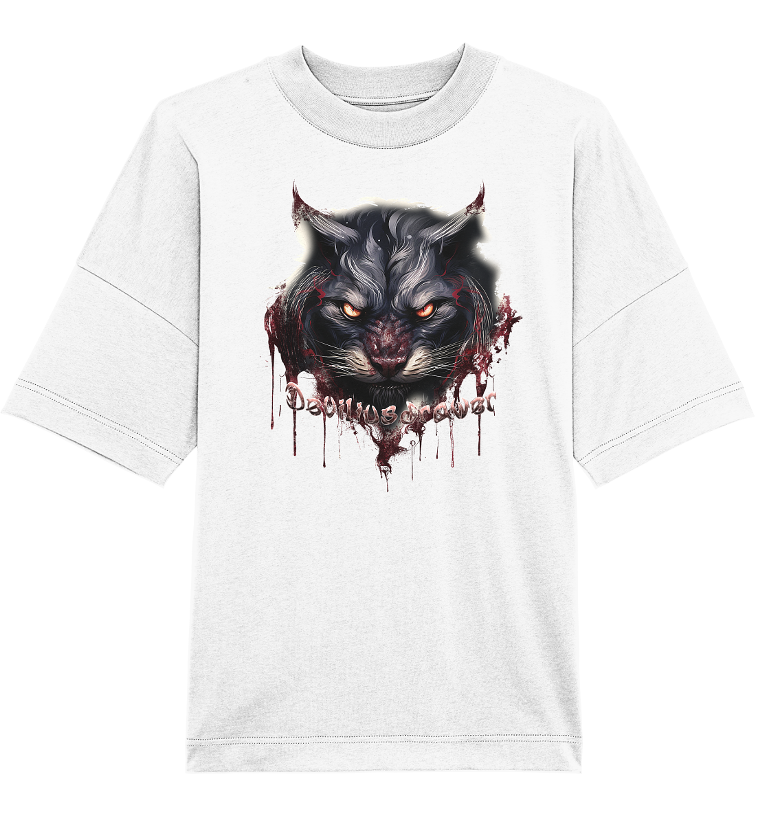 Deviliusdrawer Badass Cat - Organic Oversize Shirt