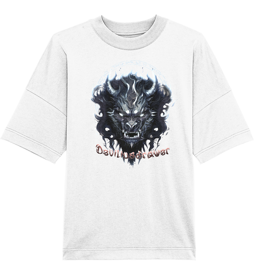 Deviliusdrawer Dark Wolf Mask - Organic Oversize Shirt