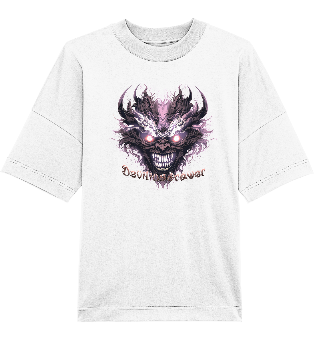 Deviliusdrawer Crazy Mask - Organic Oversize Shirt