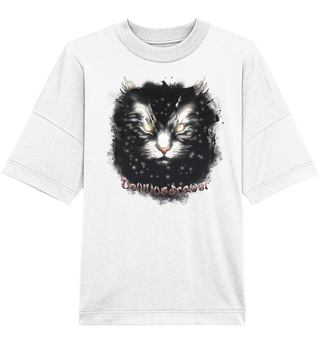 Deviliusdrawer Star Cat - Organic Oversize Shirt