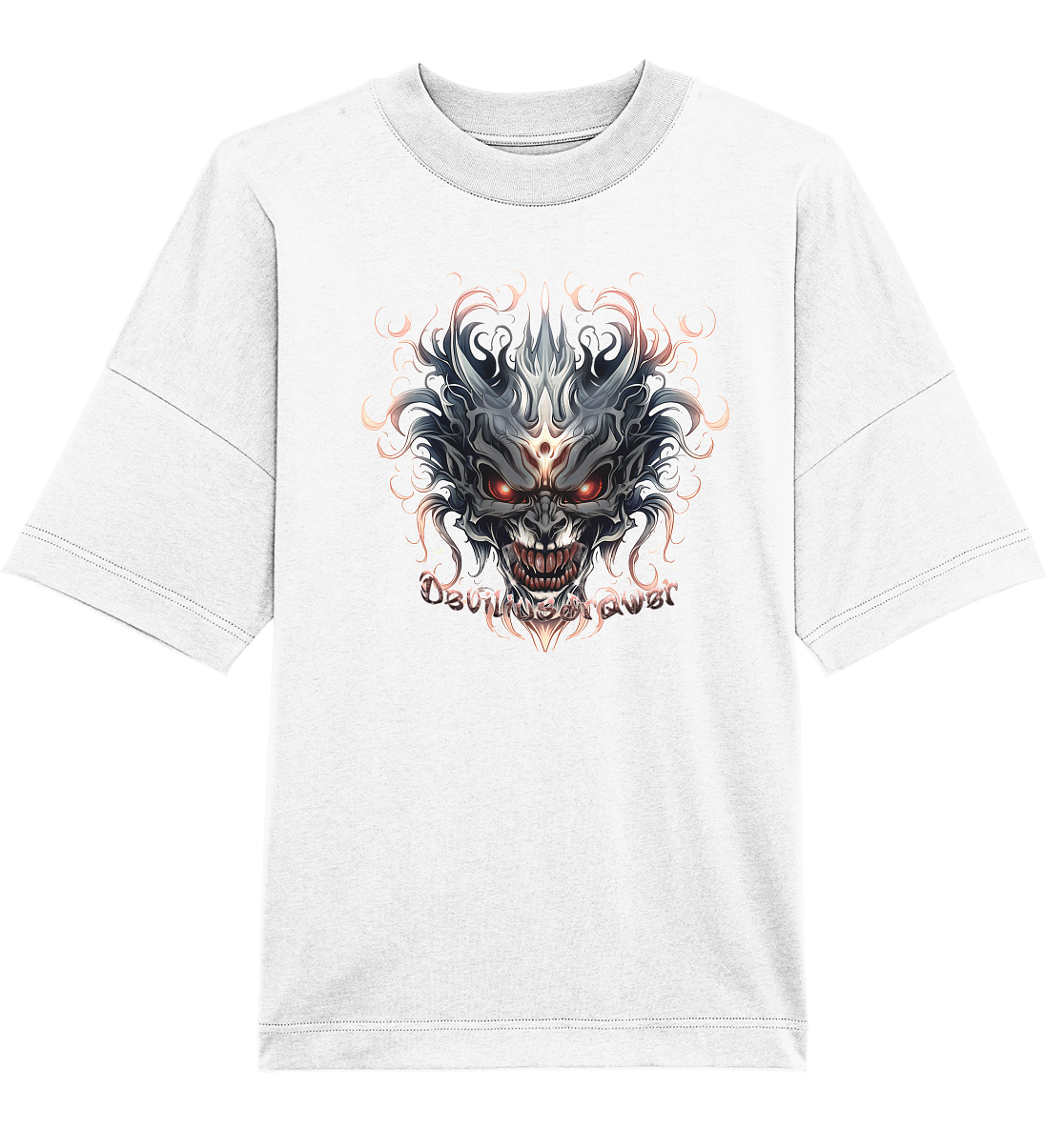 Deviliusdrawer Demon Mask - Organic Oversize Shirt