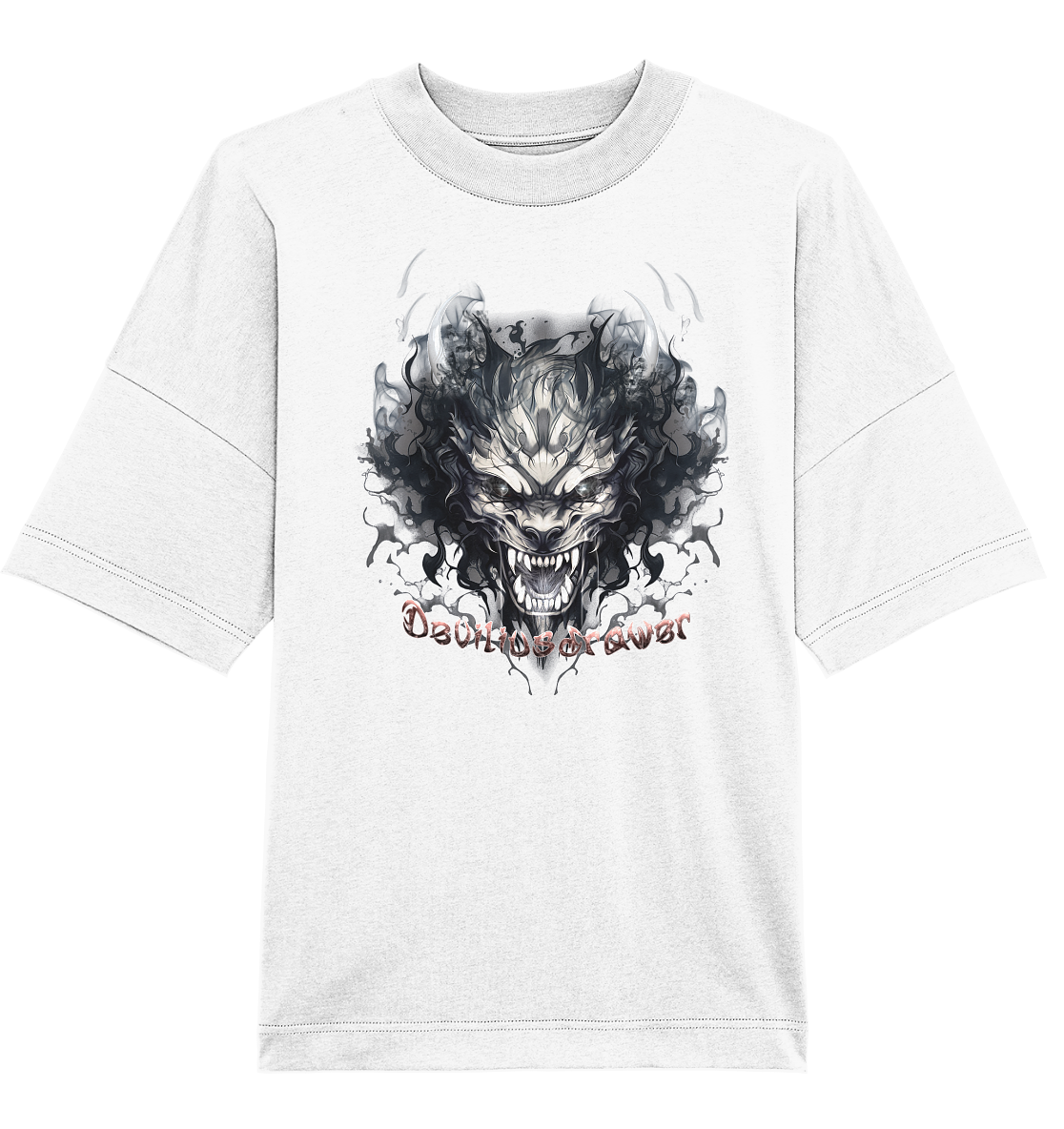 Deviliusdrawer Smoke Beast - Organic Oversize Shirt