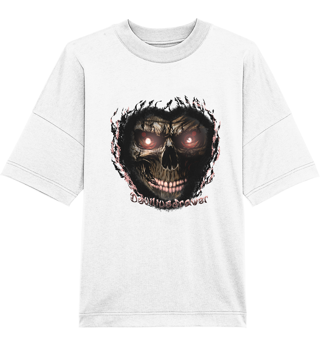 Deviliusdrawer Glow Skeleton - Organic Oversize Shirt