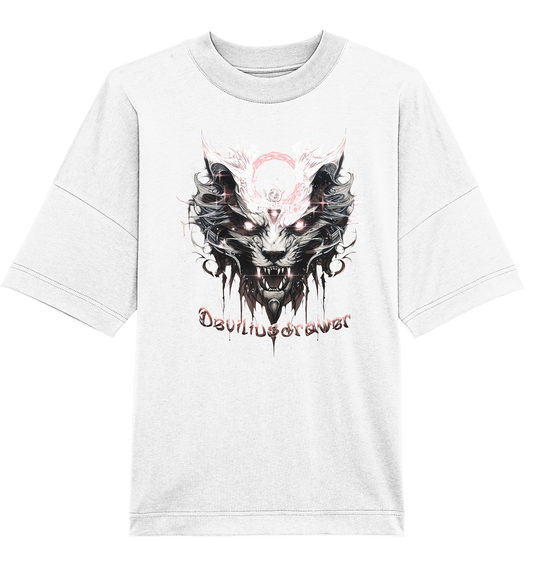 Deviliusdrawer Demonic Glow Cat - Organic Oversize Shirt