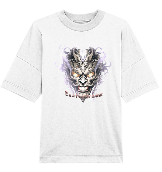 Deviliusdrawer Demon Mask Violet - Organic Oversize Shirt