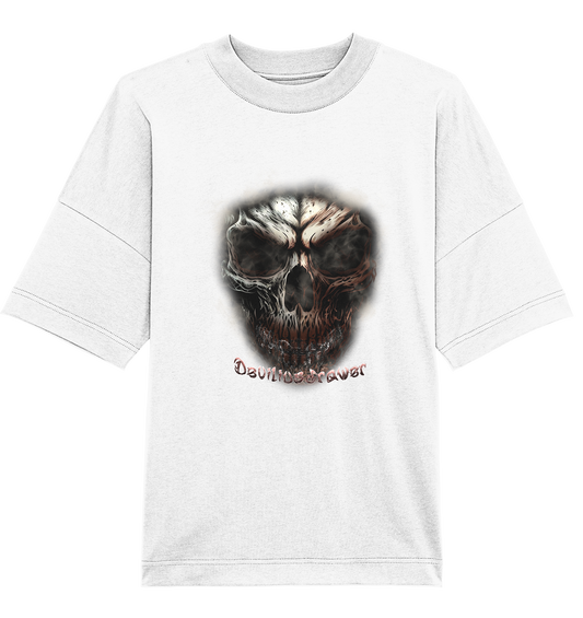 Deviliusdrawer Fire Skeleton - Organic Oversize Shirt
