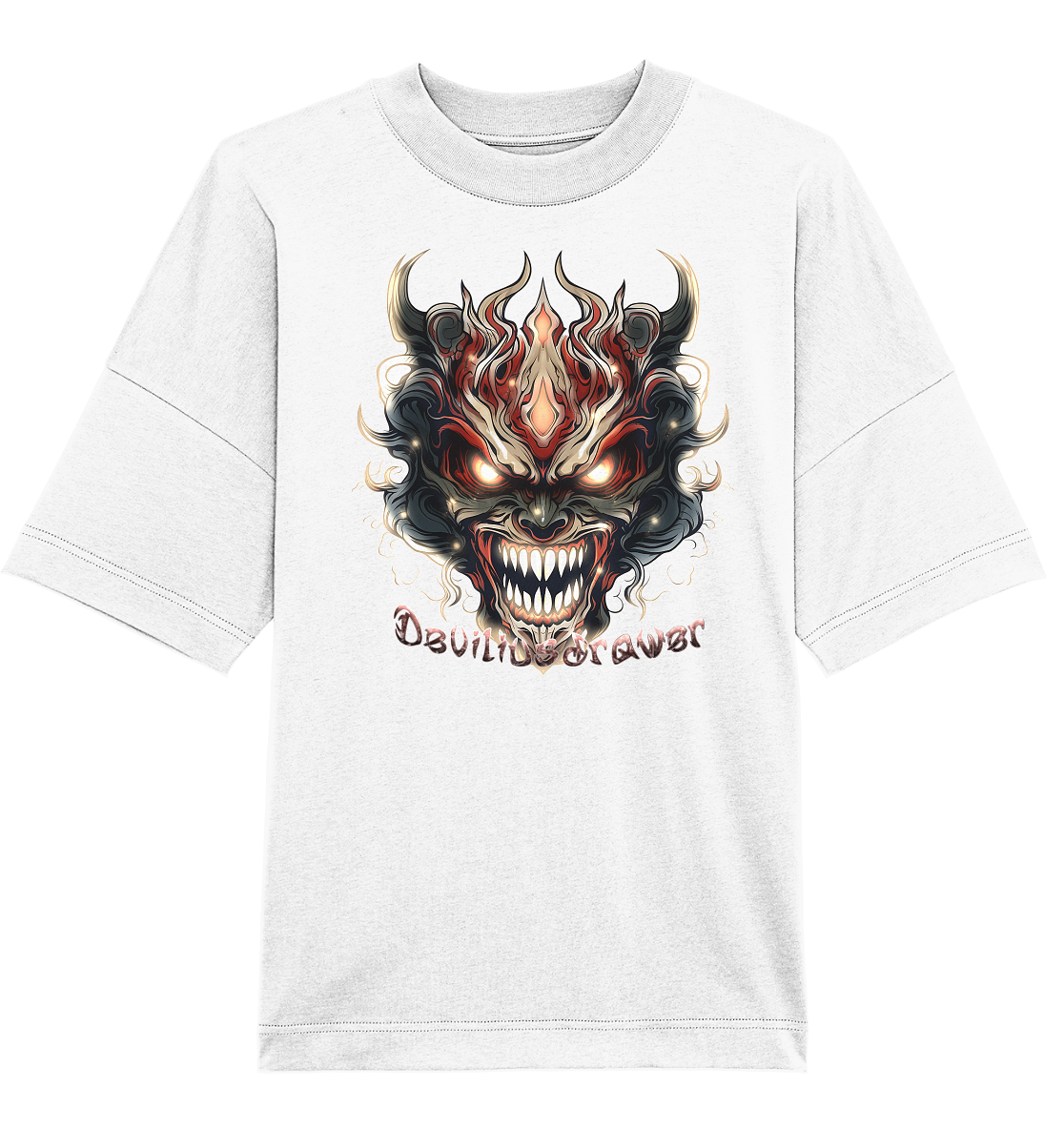 Deviliusdrawer Evil Vamp Mask - Organic Oversize Shirt