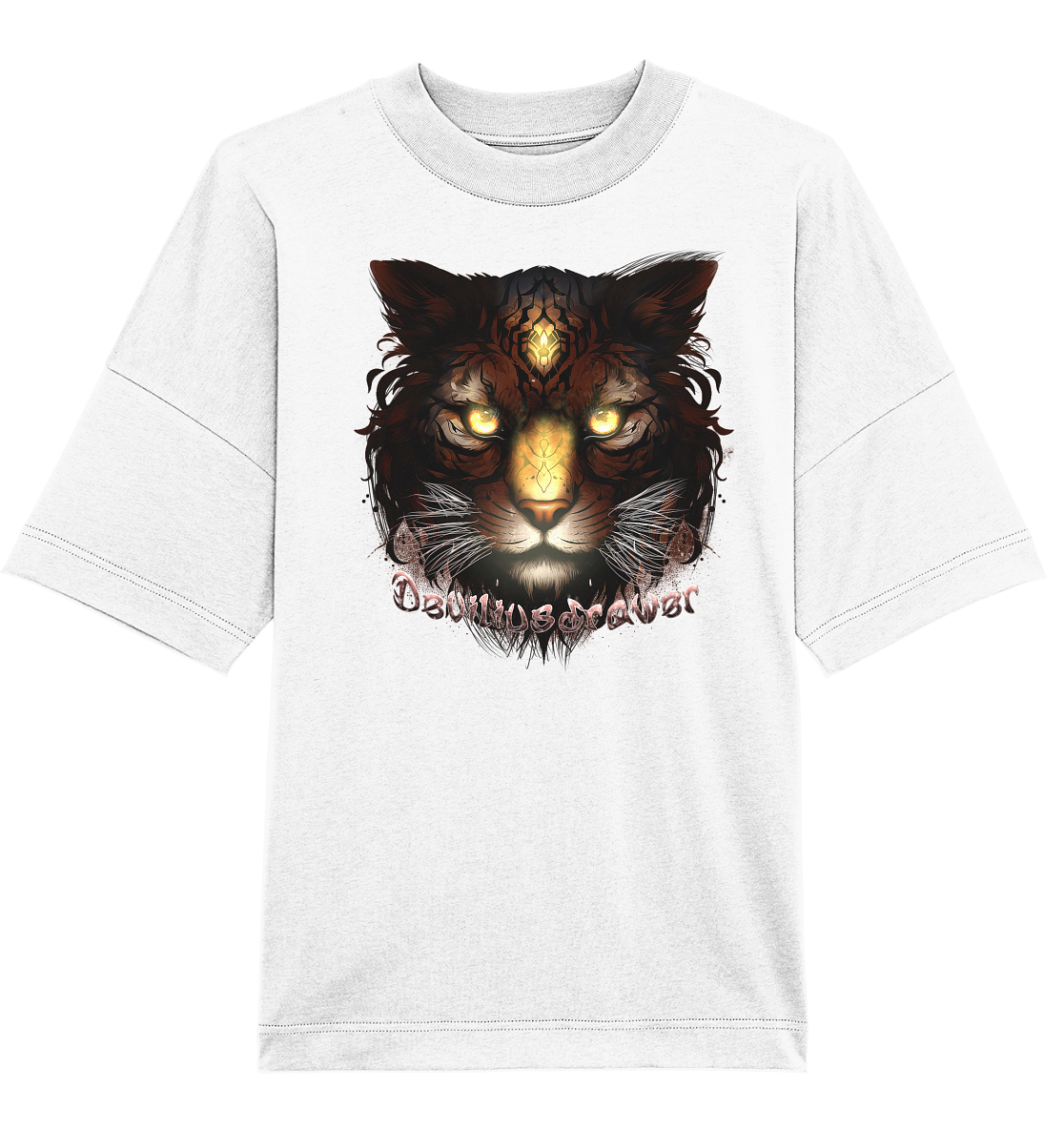 Deviliusdrawer Gold Tigercat - Organic Oversize Shirt