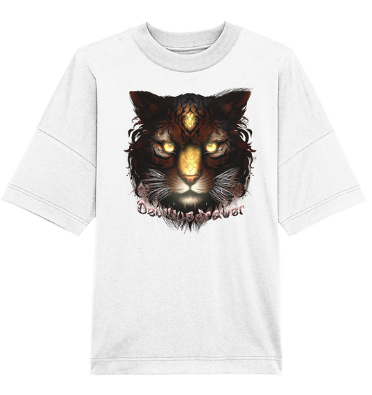 Deviliusdrawer Gold Tigercat - Organic Oversize Shirt