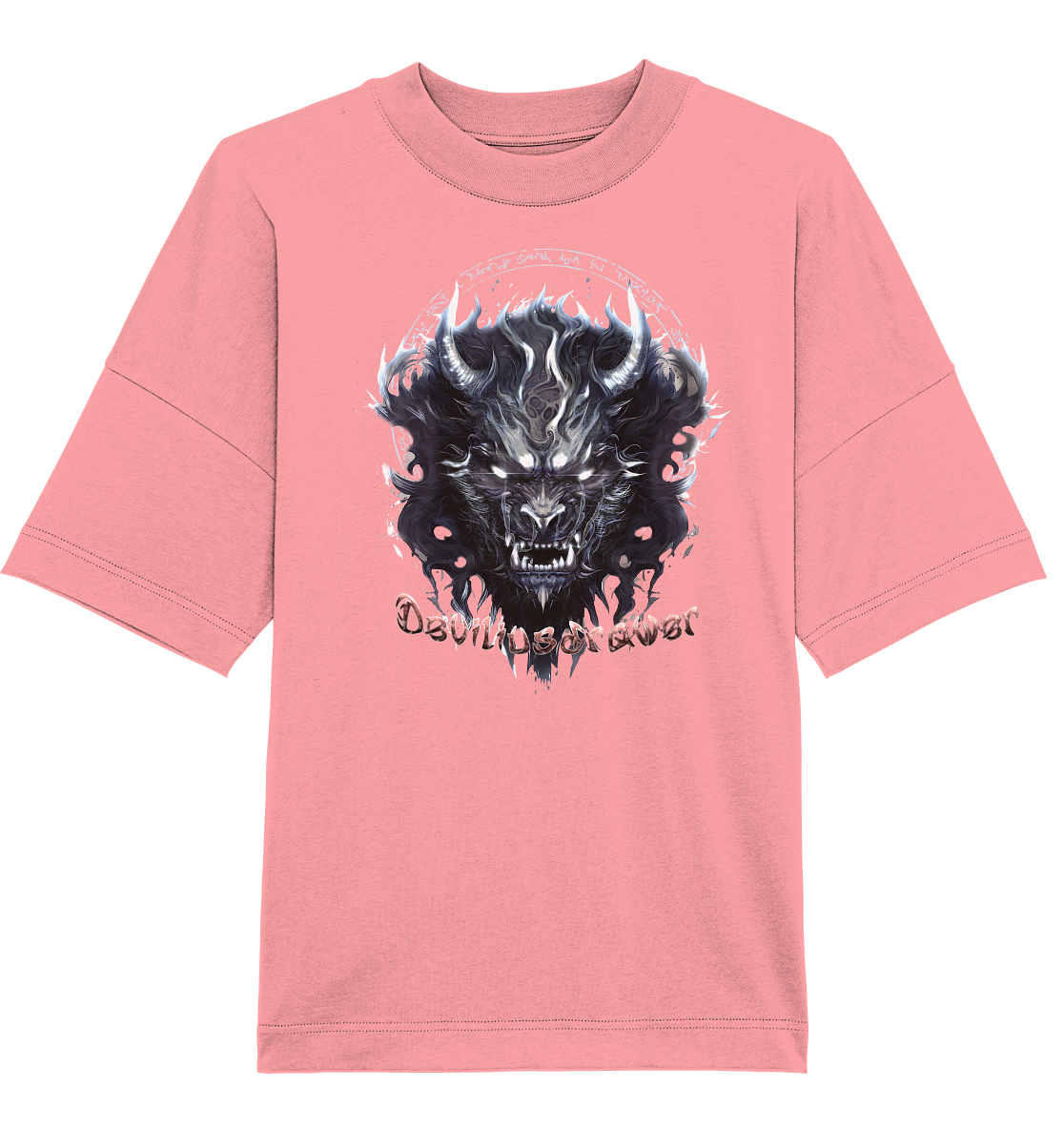 Deviliusdrawer Dark Wolf Mask - Organic Oversize Shirt