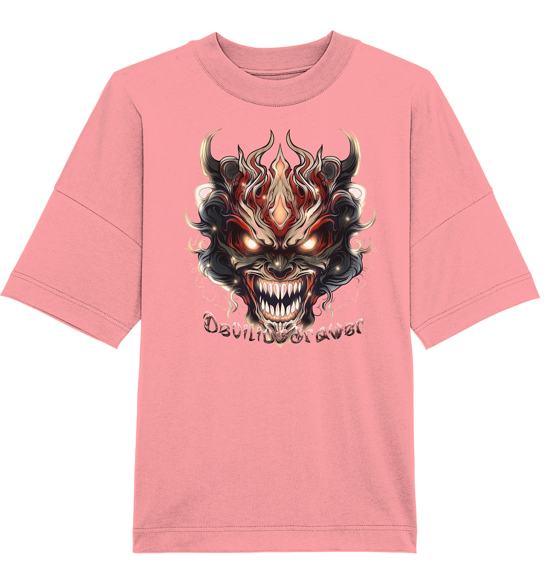 Deviliusdrawer Evil Vamp Mask - Organic Oversize Shirt