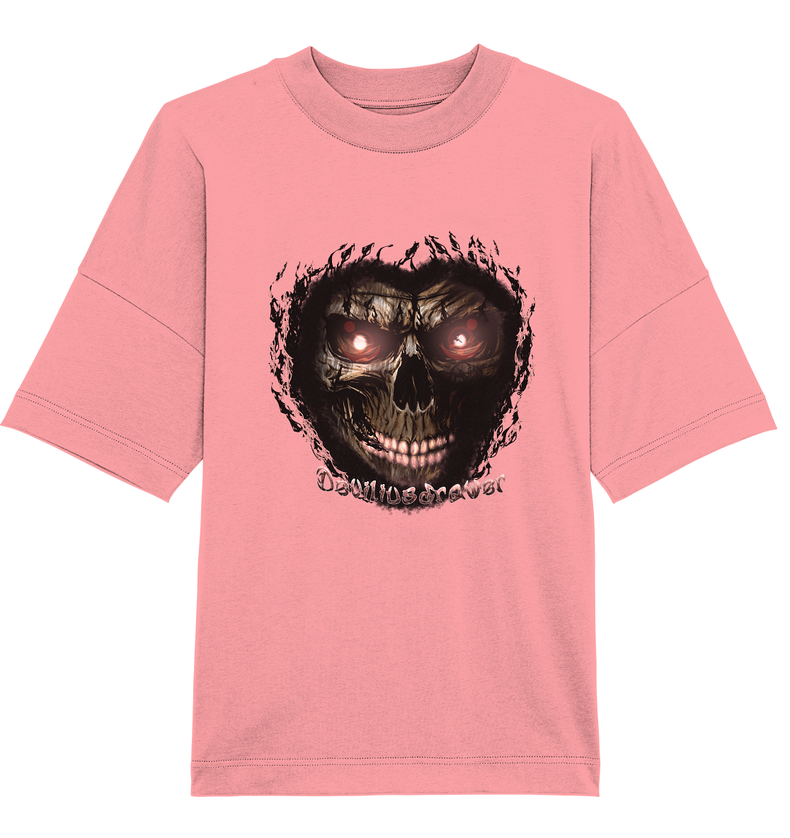 Deviliusdrawer Glow Skeleton - Organic Oversize Shirt