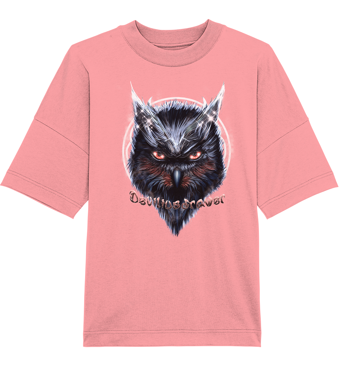 Deviliusdrawer Fire Owl - Organic Oversize Shirt