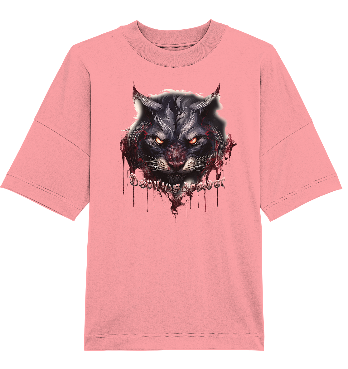 Deviliusdrawer Badass Cat - Organic Oversize Shirt