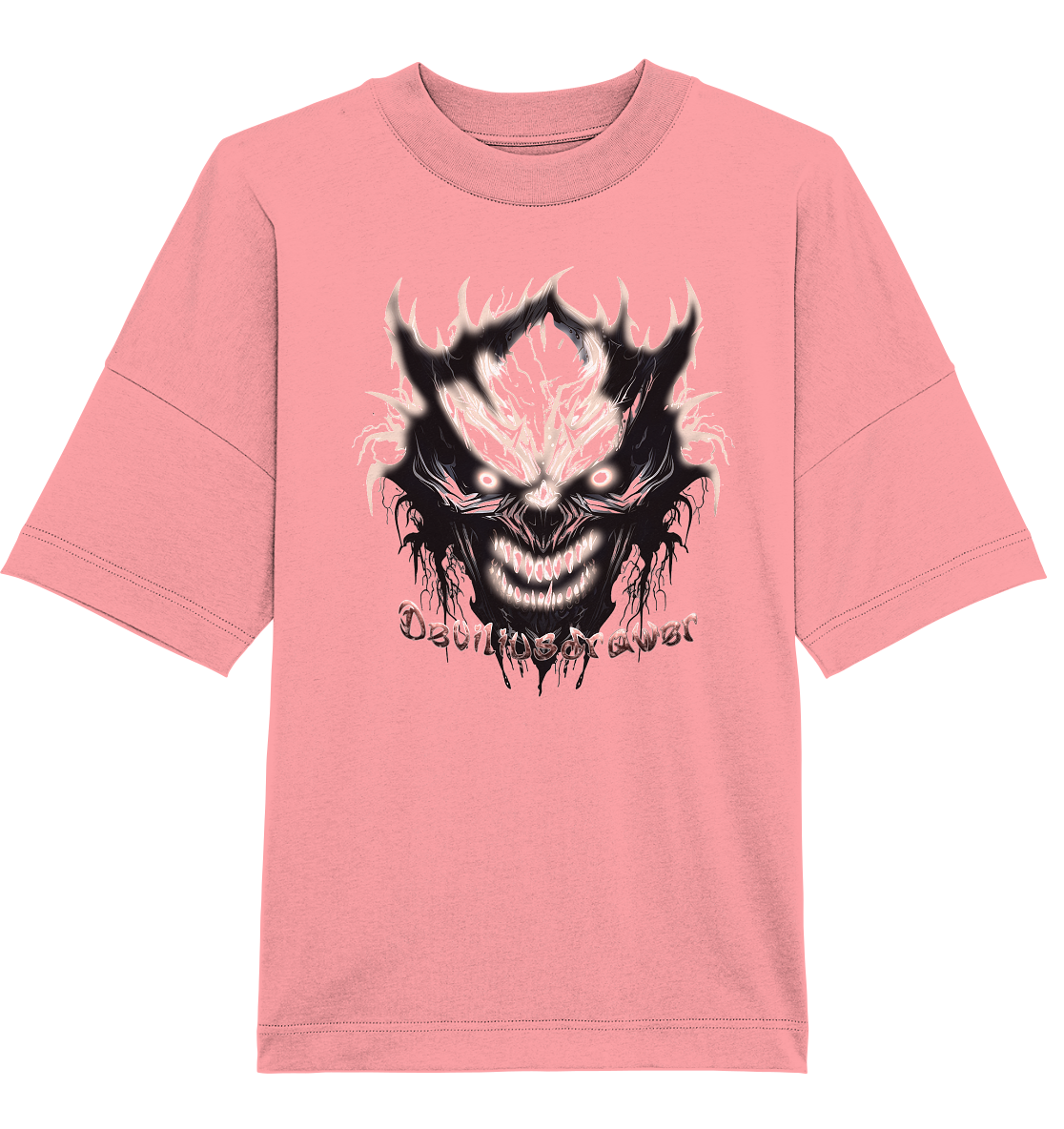 Deviliusdrawer Crazy Glow Devil - Organic Oversize Shirt