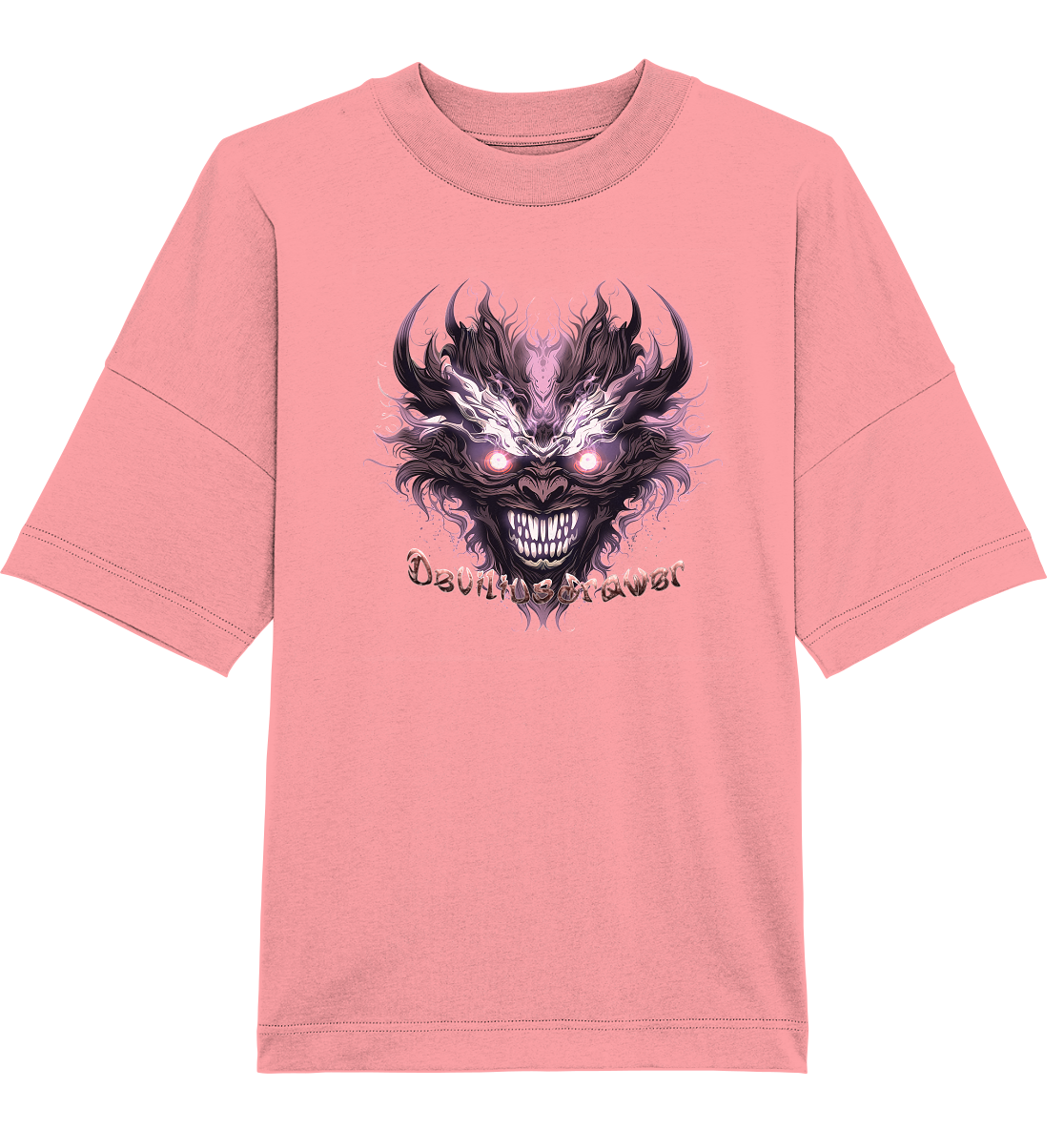 Deviliusdrawer Crazy Mask - Organic Oversize Shirt