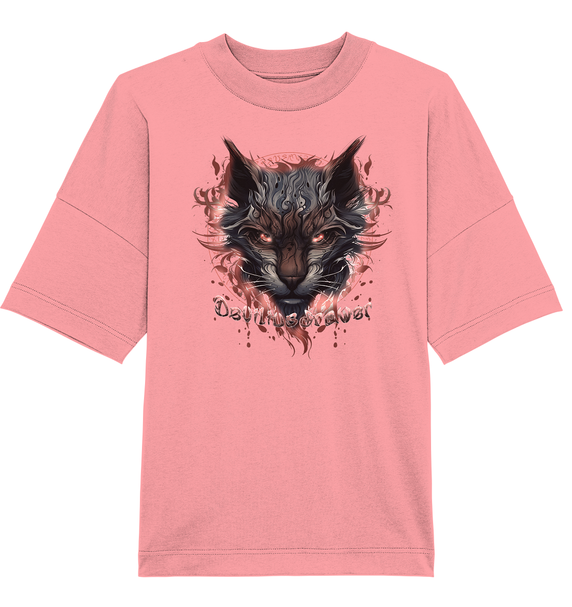 Deviliusdrawer Devil Cat - Organic Oversize Shirt