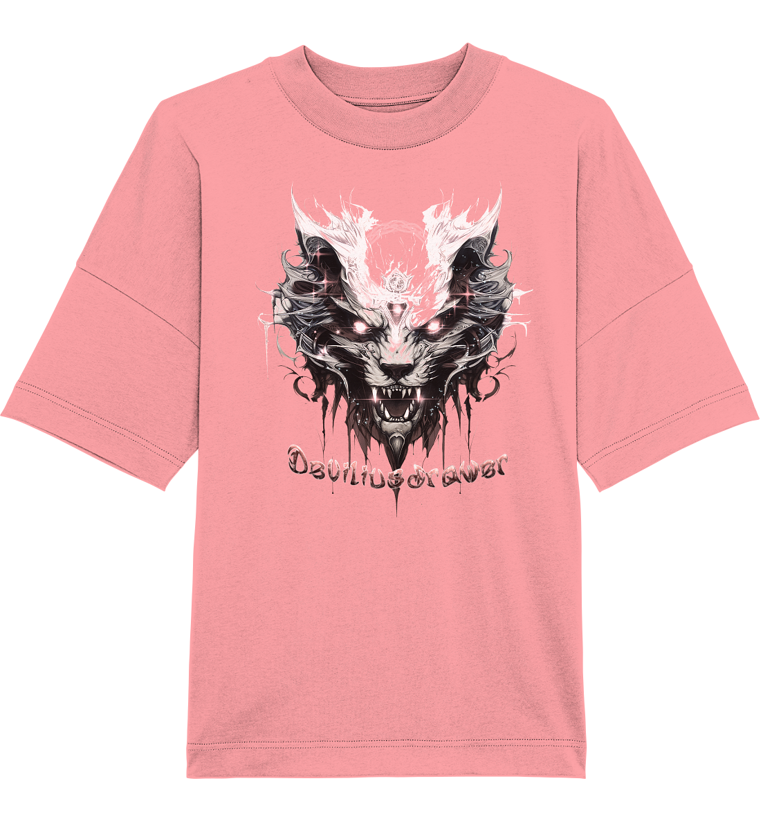 Deviliusdrawer Demonic Glow Cat - Organic Oversize Shirt