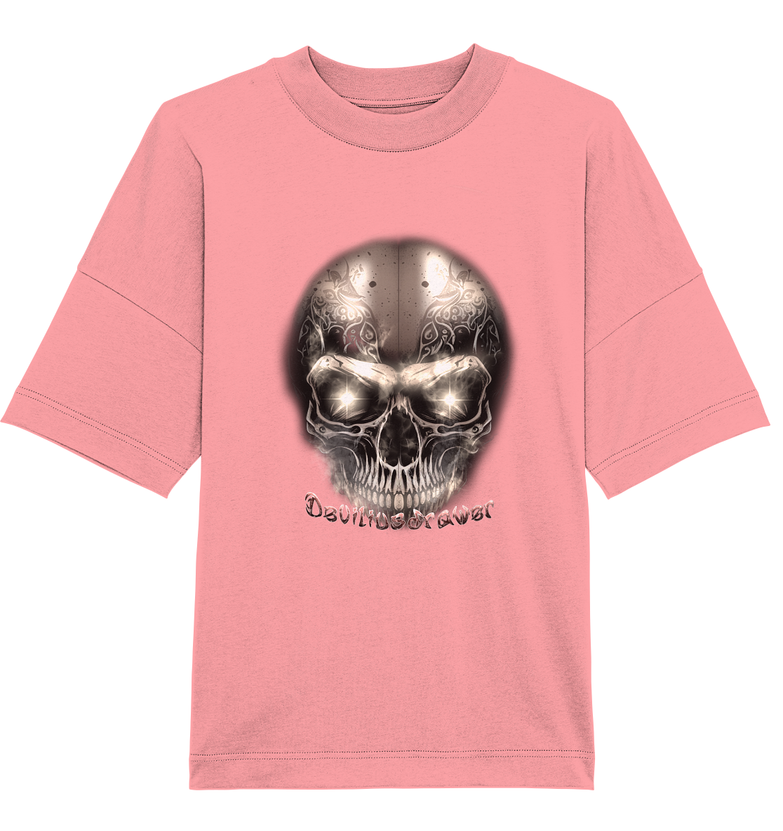 Deviliusdrawer Fire Skeleton Iron - Organic Oversize Shirt