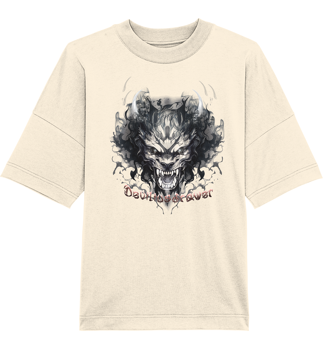 Deviliusdrawer Smoke Beast - Organic Oversize Shirt