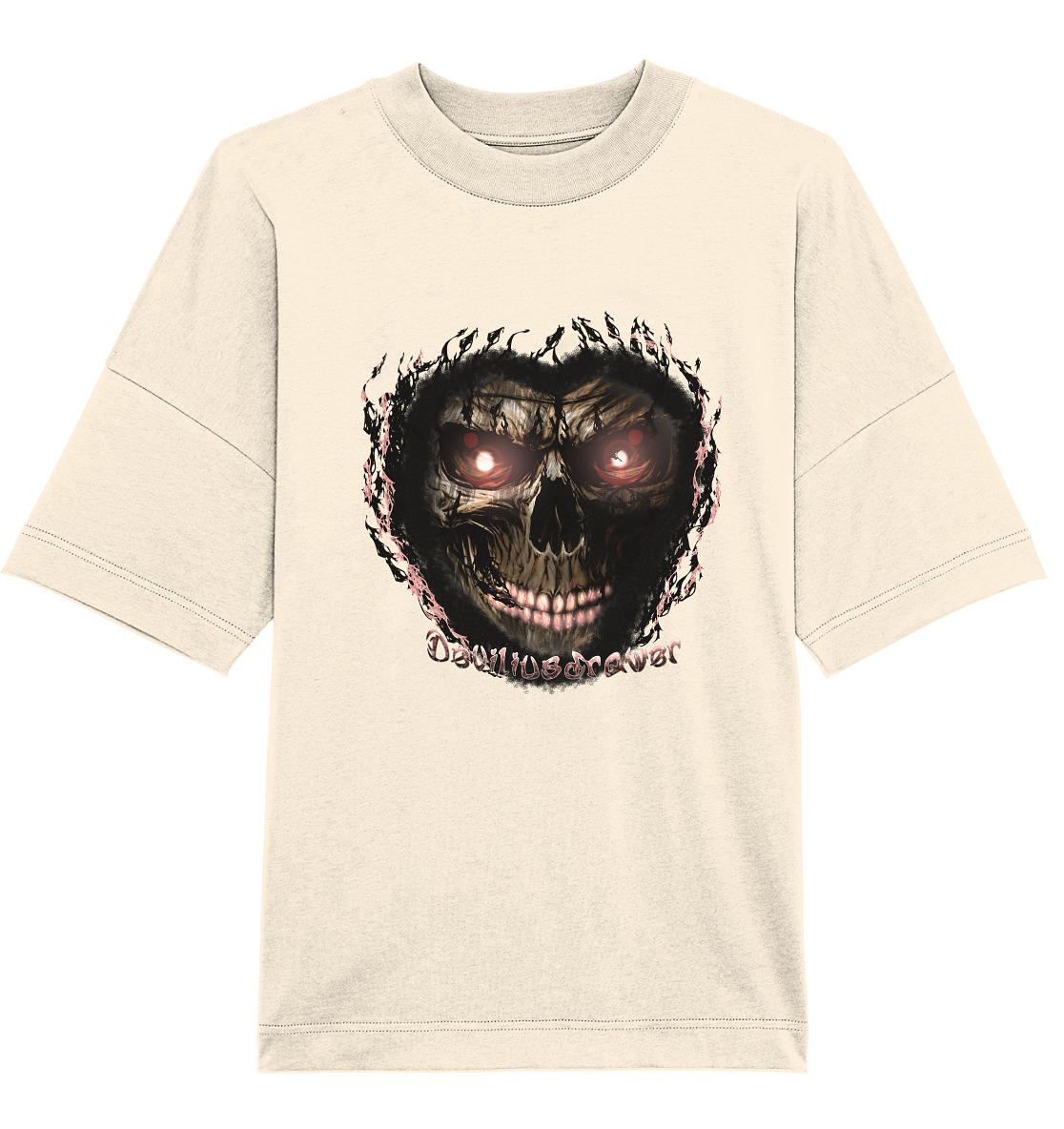 Deviliusdrawer Glow Skeleton - Organic Oversize Shirt