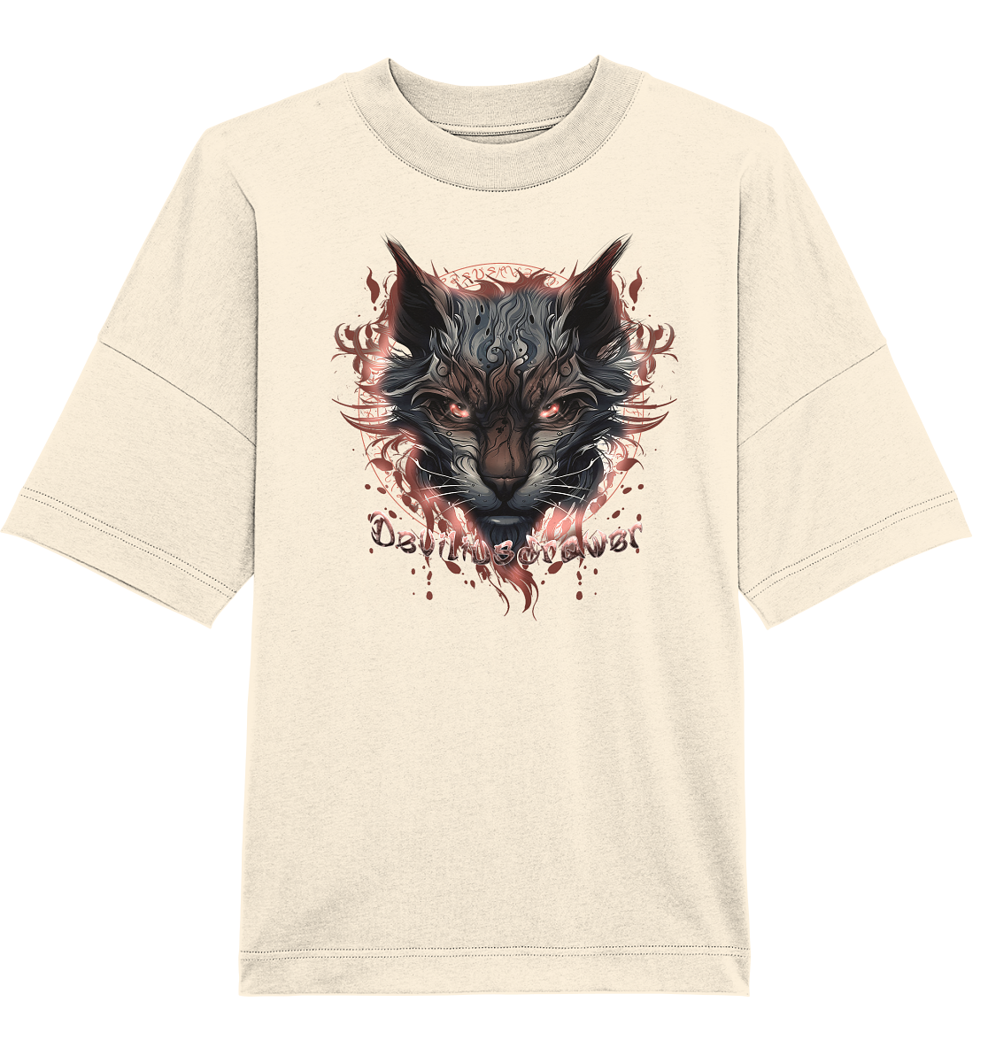 Deviliusdrawer Devil Cat - Organic Oversize Shirt