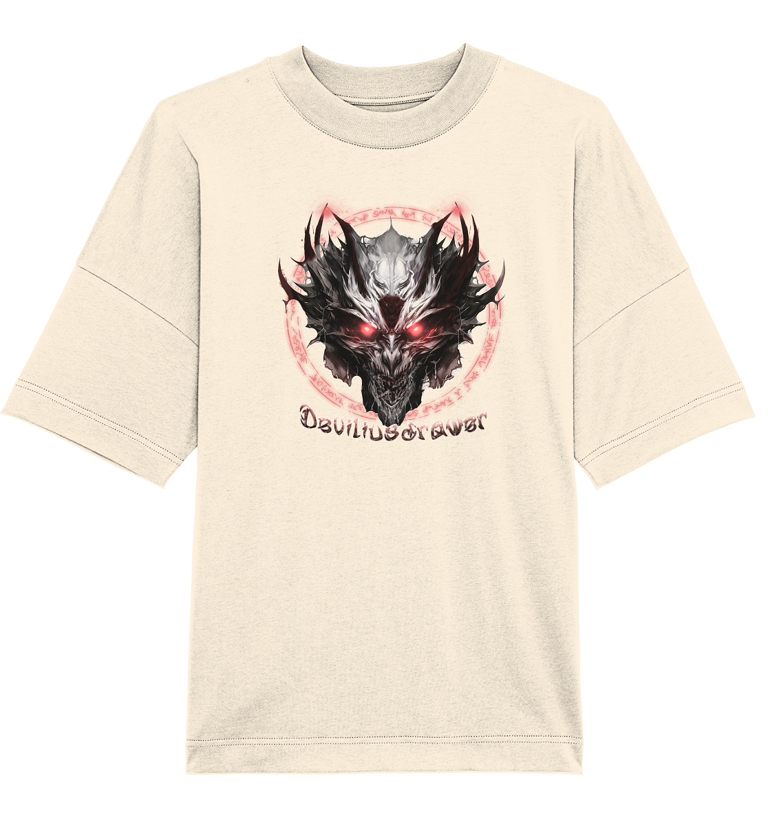 Deviliusdrawer Magic Glow Devil - Organic Oversize Shirt