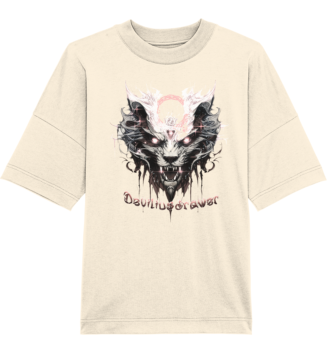 Deviliusdrawer Demonic Glow Cat - Organic Oversize Shirt