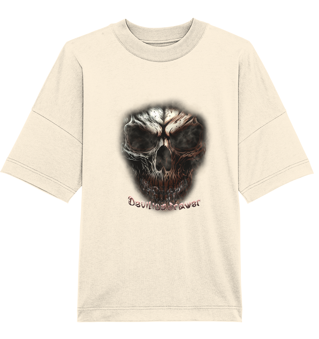 Deviliusdrawer Fire Skeleton - Organic Oversize Shirt