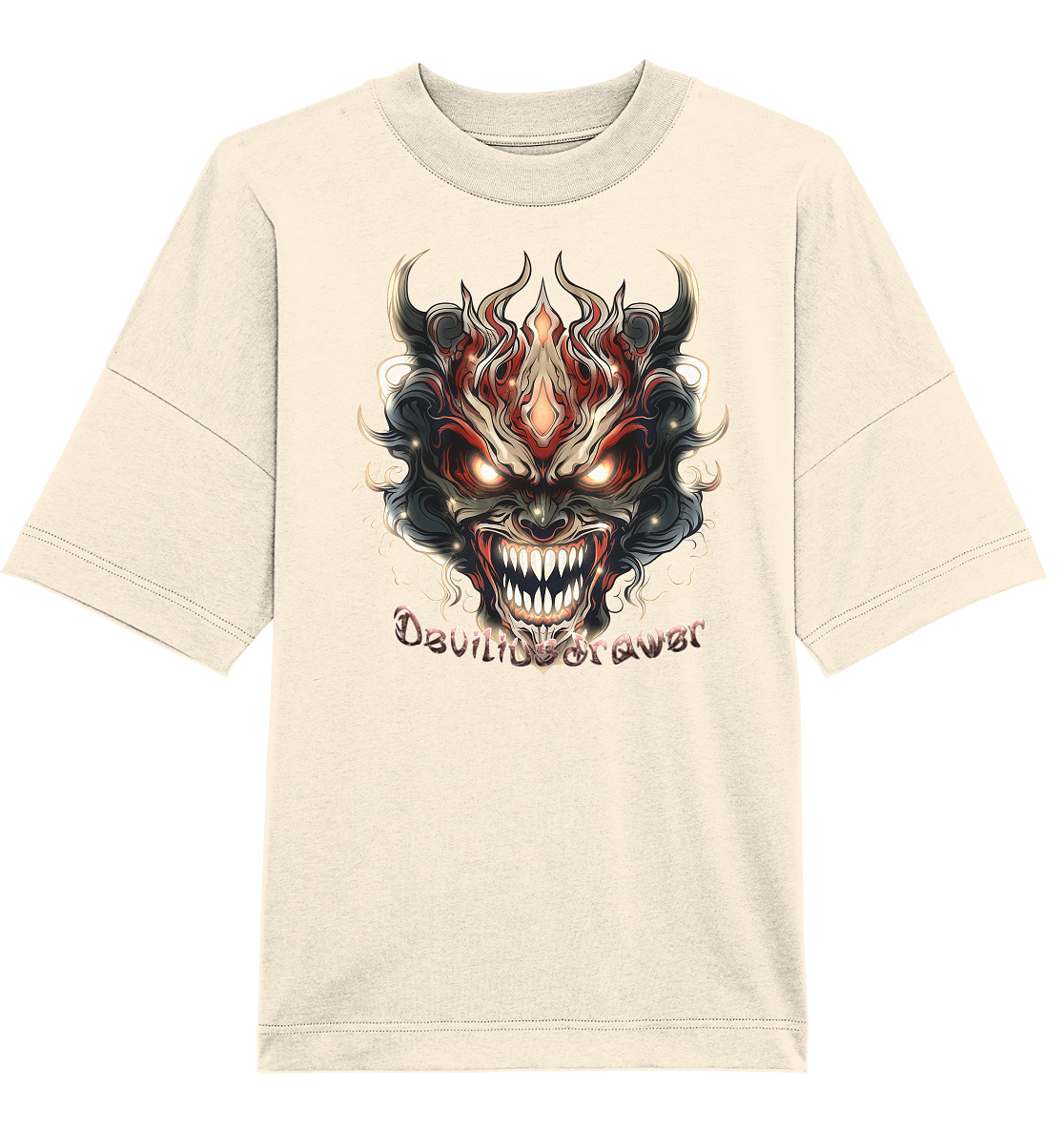 Deviliusdrawer Evil Vamp Mask - Organic Oversize Shirt