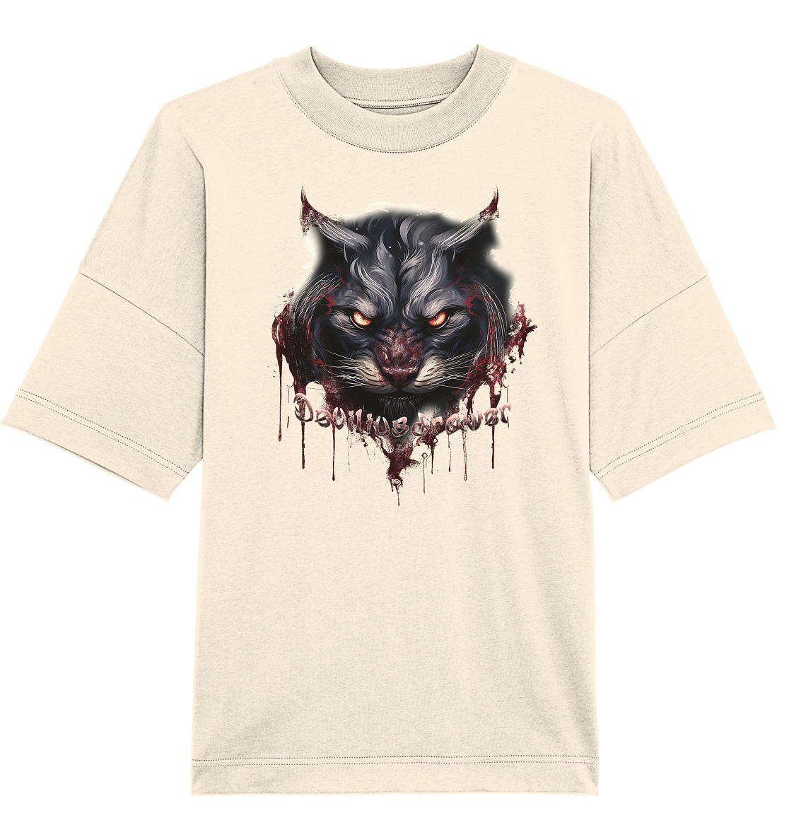 Deviliusdrawer Badass Cat - Organic Oversize Shirt