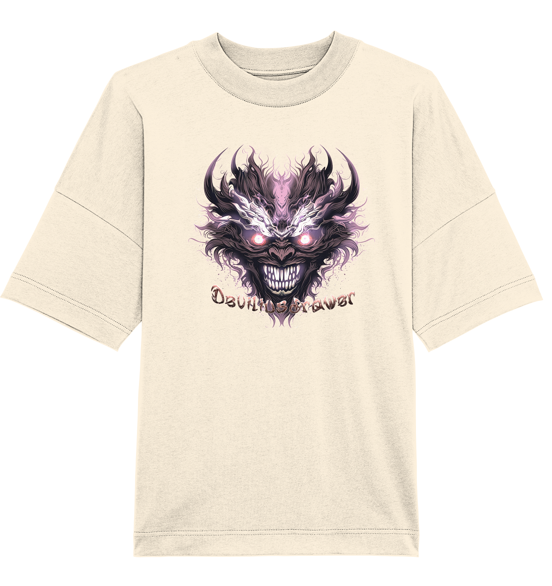 Deviliusdrawer Crazy Mask - Organic Oversize Shirt