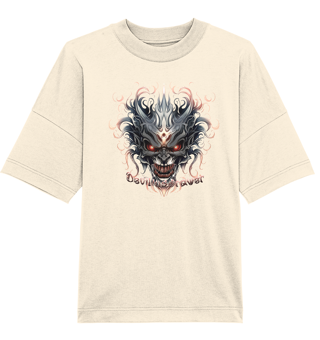 Deviliusdrawer Demon Mask - Organic Oversize Shirt