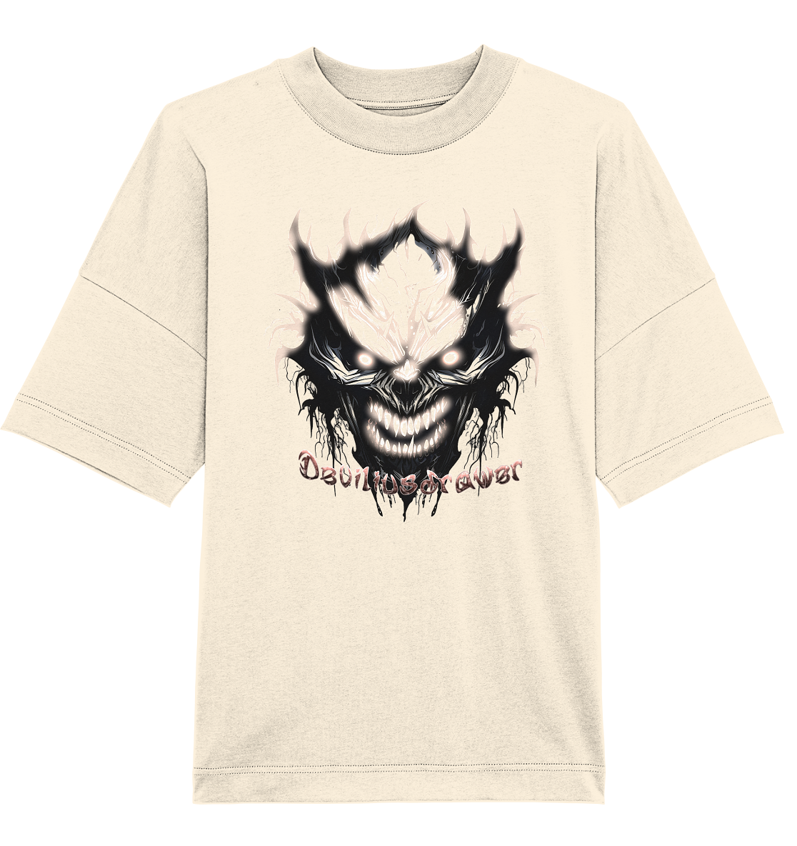Deviliusdrawer Crazy Glow Devil - Organic Oversize Shirt