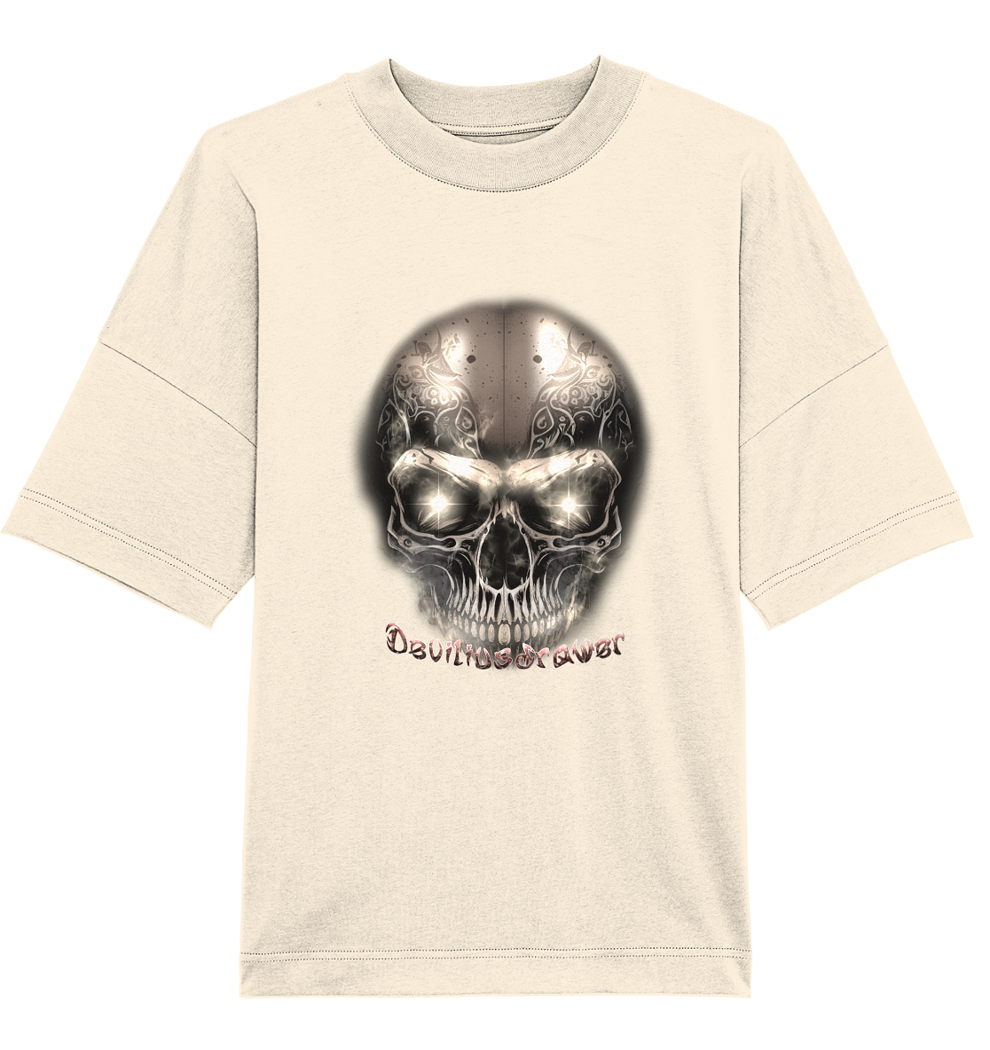 Deviliusdrawer Fire Skeleton Iron - Organic Oversize Shirt