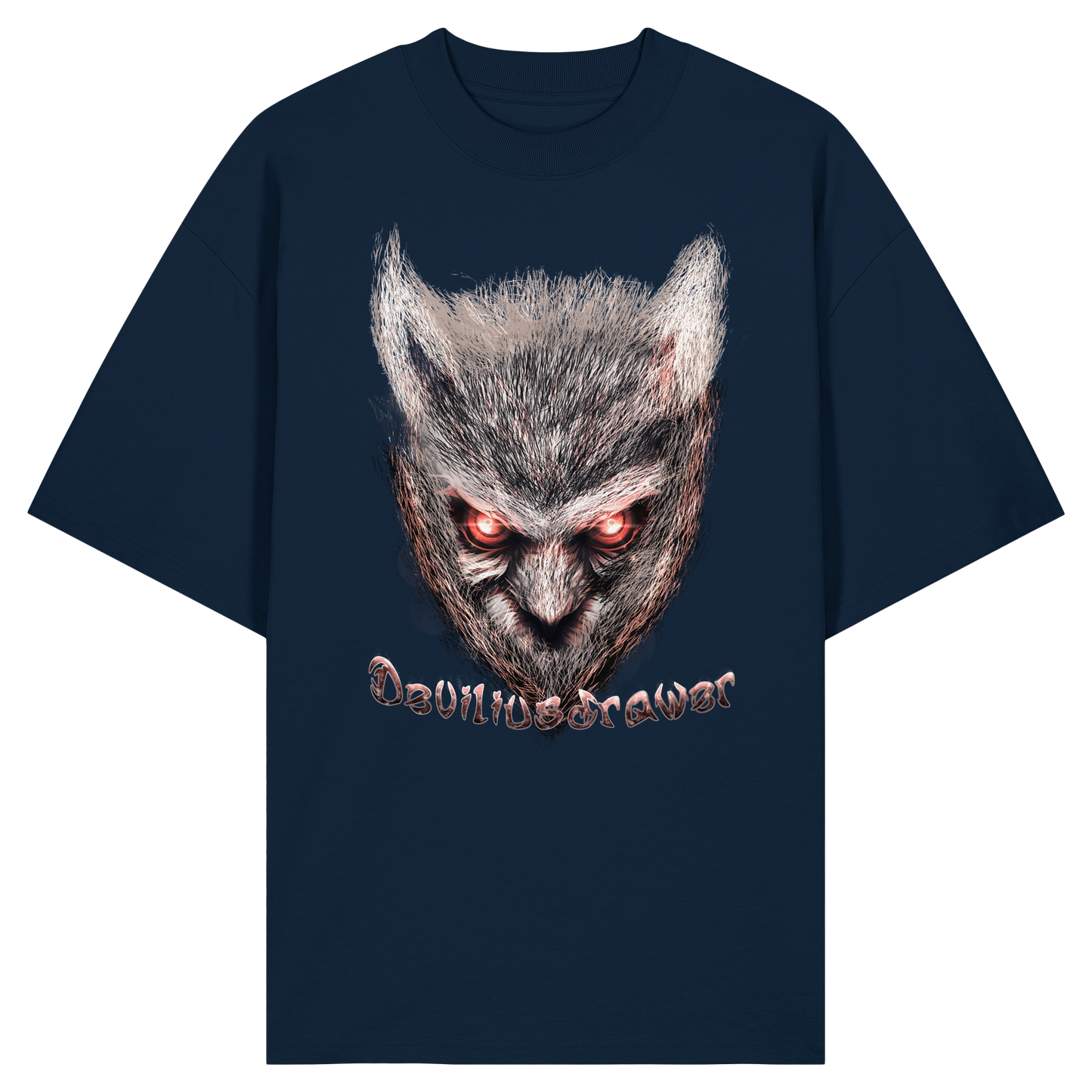 Deviliusdrawer Red Eyed Owl - Organic Oversize Shirt
