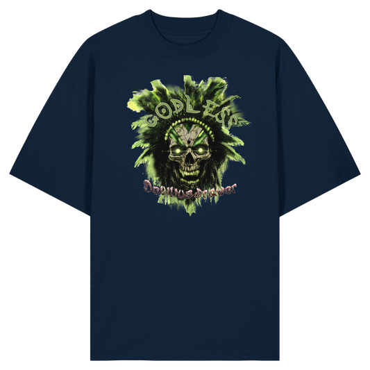 Deviliusdrawer Godless Skull - Organic Oversize Shirt