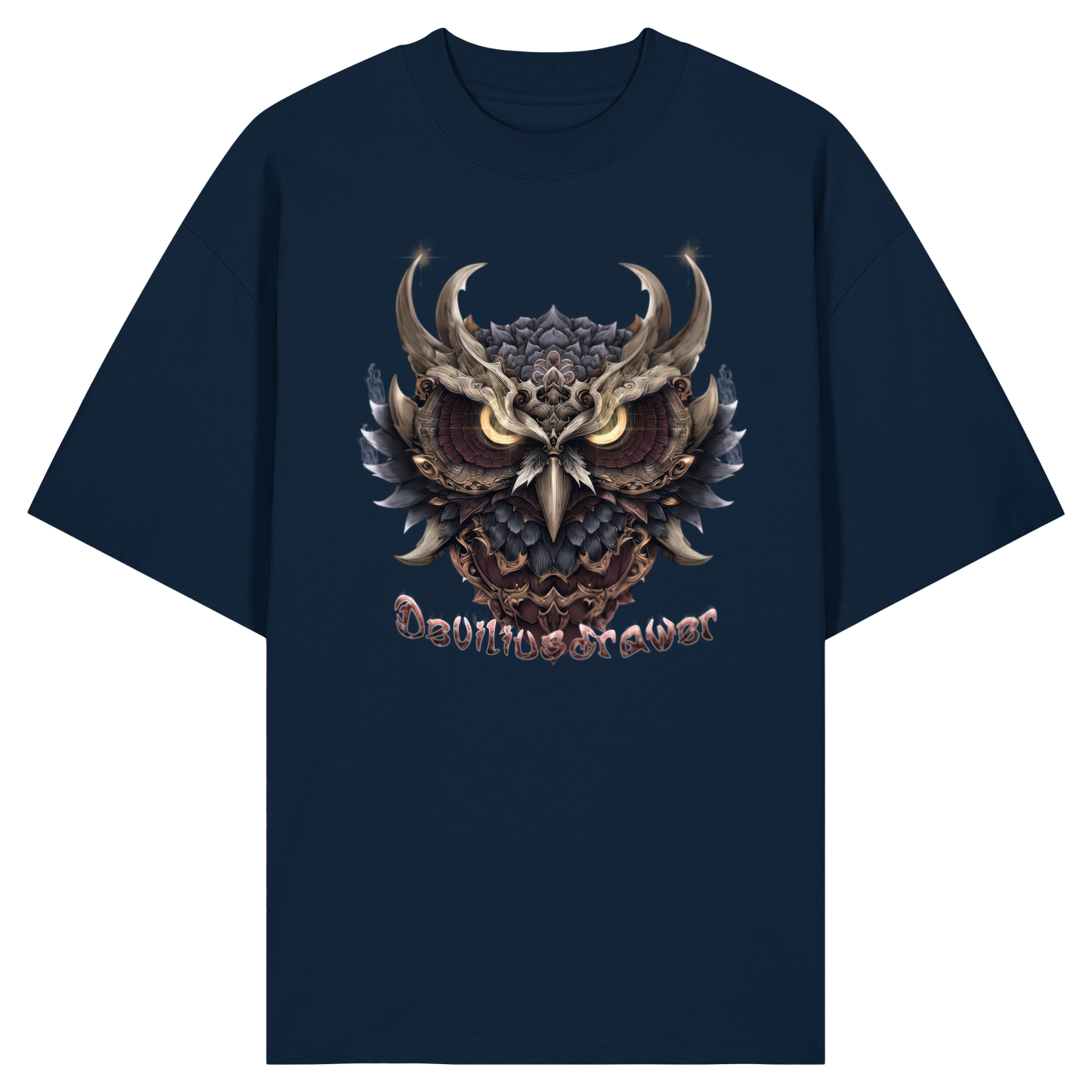 Deviliusdrawer Golden Owl - Organic Oversize Shirt