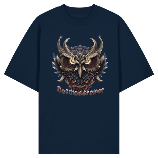 Deviliusdrawer Golden Owl - Organic Oversize Shirt