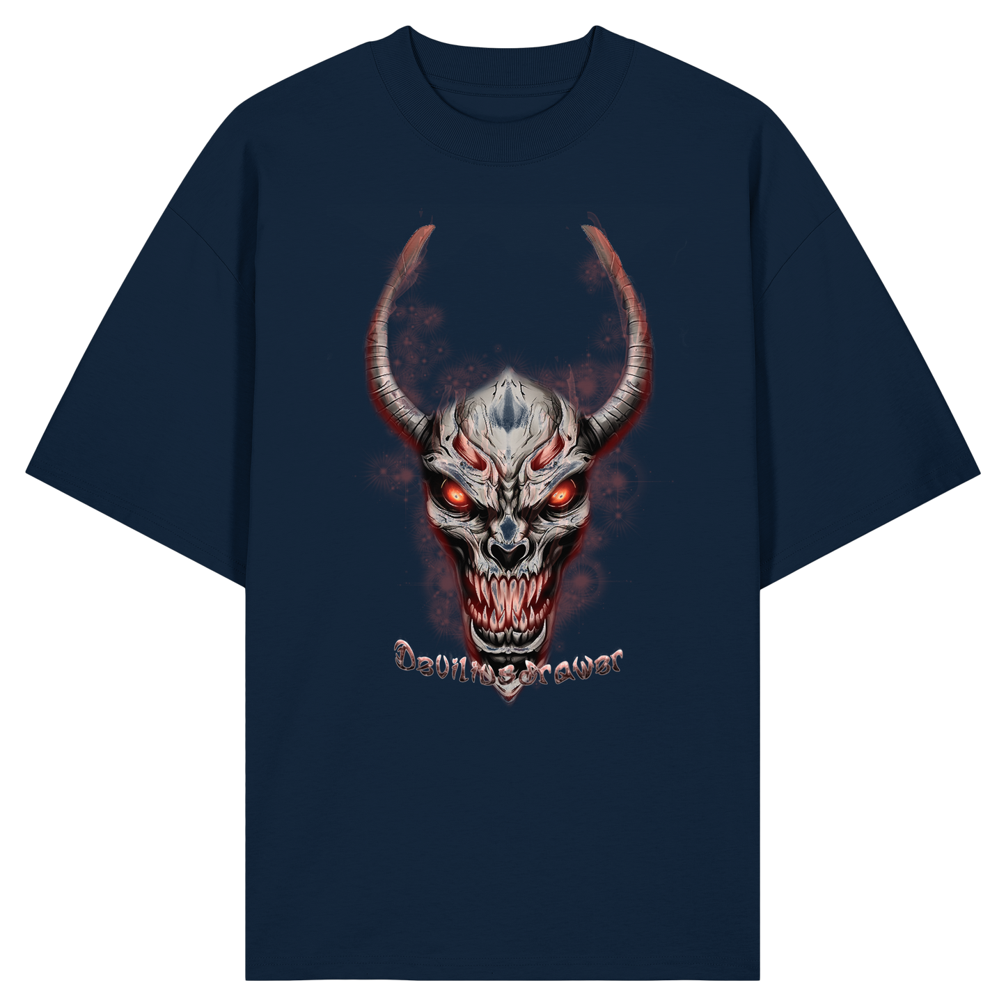 Deviliusdrawer Red Eyed Skeleton - Organic Oversize Shirt