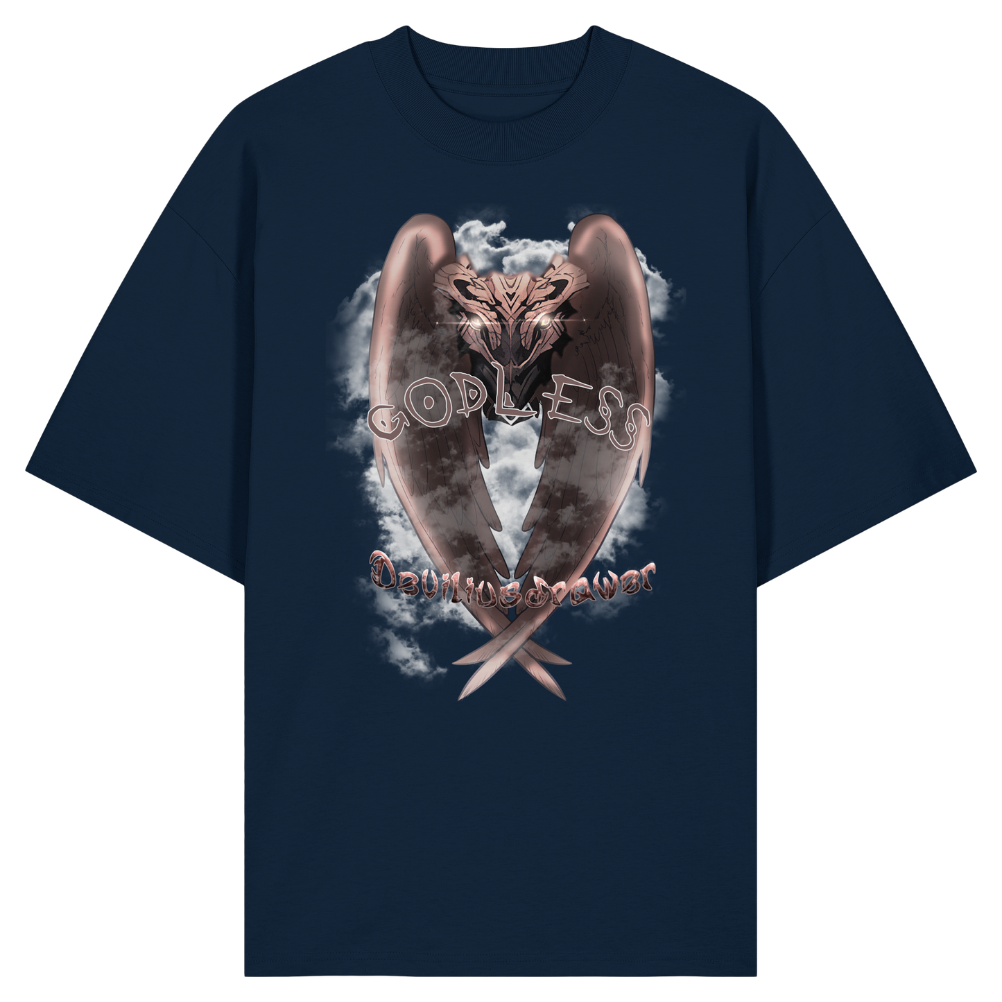 Deviliusdrawer Godless Owl - Organic Oversize Shirt
