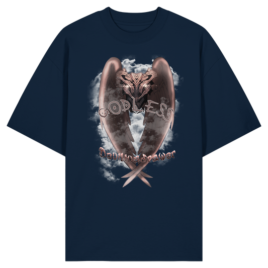 Deviliusdrawer Godless Owl - Organic Oversize Shirt