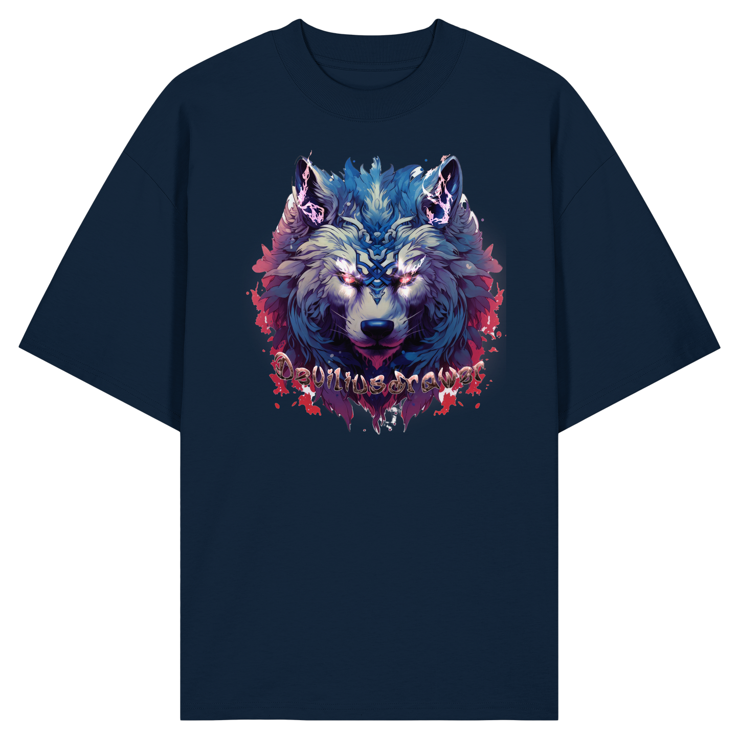 Deviliusdrawer Magic Wolf - Organic Oversize Shirt